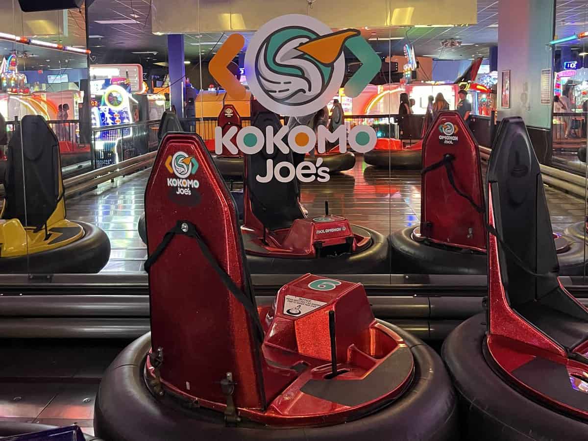 Bumper cars at Kokomo Joe's