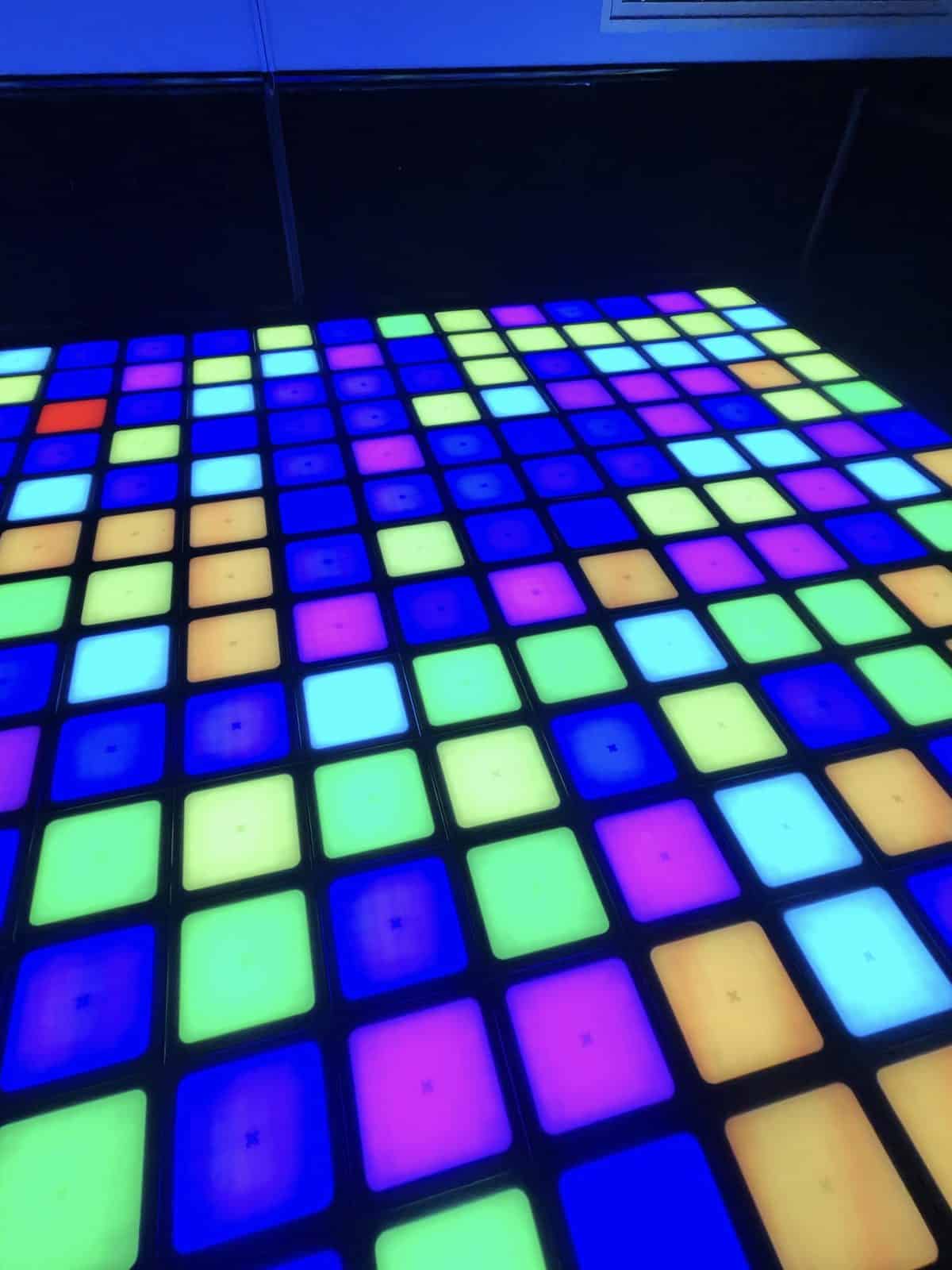 18 Game Modes – Pixel interactive LED floor at Kokomo Joe's in St. Peters, MO